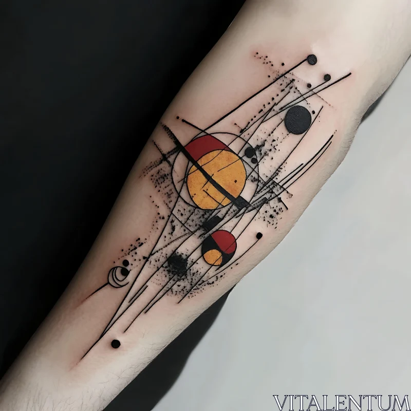 Modern Geometric Forearm Tattoo AI Image