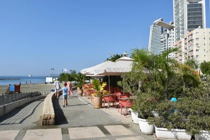 Limassol Seaside Walk with Modern Architecture