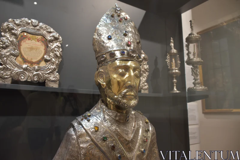 PHOTO Decorative Bishop Sculpture and Reliquaries