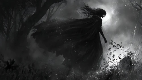 Dark Figure in the Woods