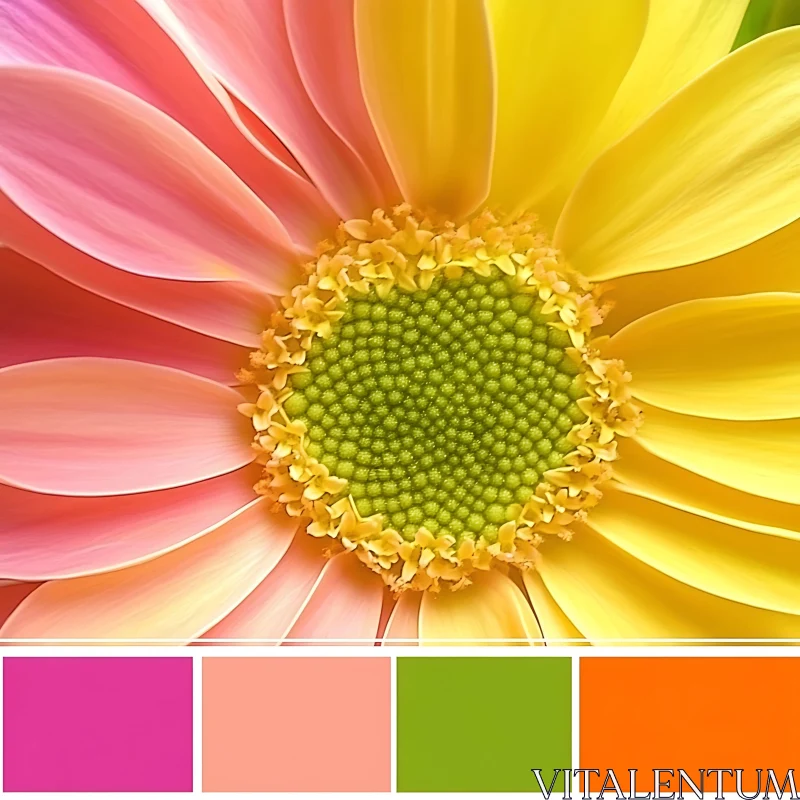 Floral Delight: A Macro View AI Image