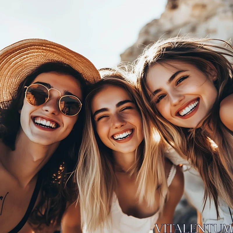 Women's Friendship Portrait AI Image