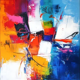 Bold Color Mosaic Abstract Art