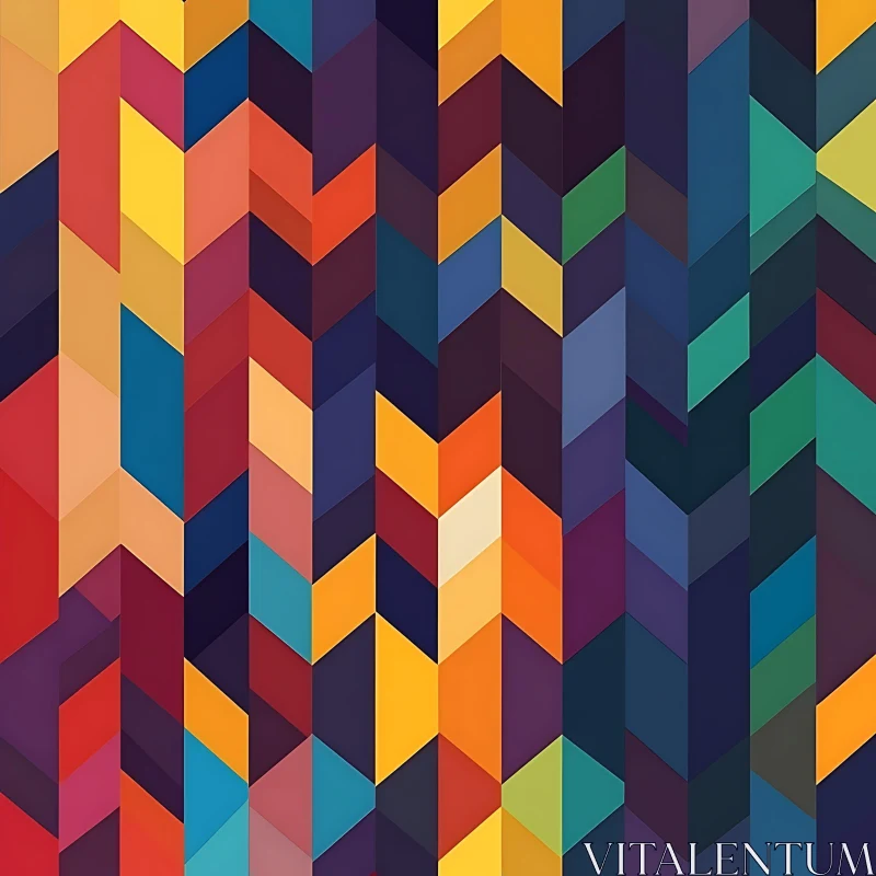 AI ART Geometric Abstract Art with Vivid Colors