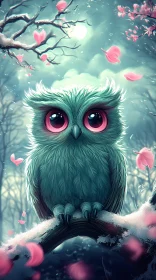 Mystical Nighttime Owl