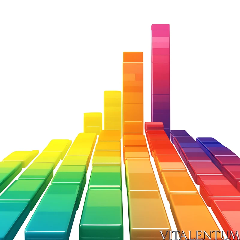 AI ART Gradient Color Bar Graph