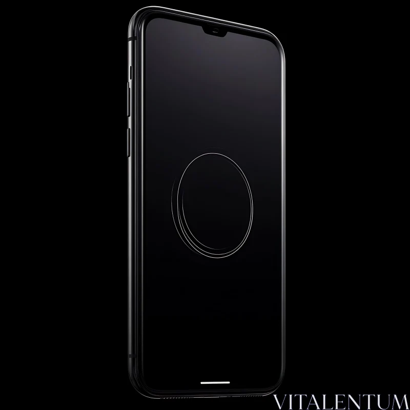 Elegant Mobile Phone with Circular Detail AI Image