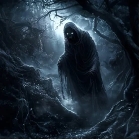 Mysterious Figure in Forest