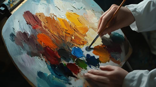 Painter's Palette with Brush