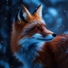 Snowy Fox Portrait
