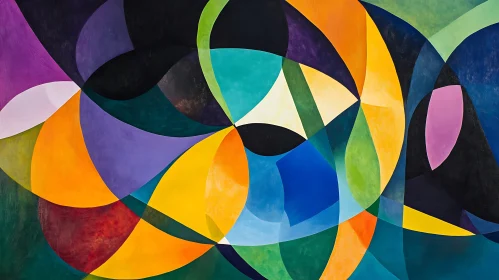 Colorful Geometric Art Composition