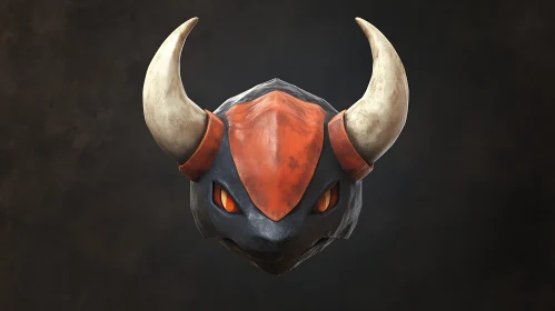 Stylized Monster Creature with Glowing Eyes