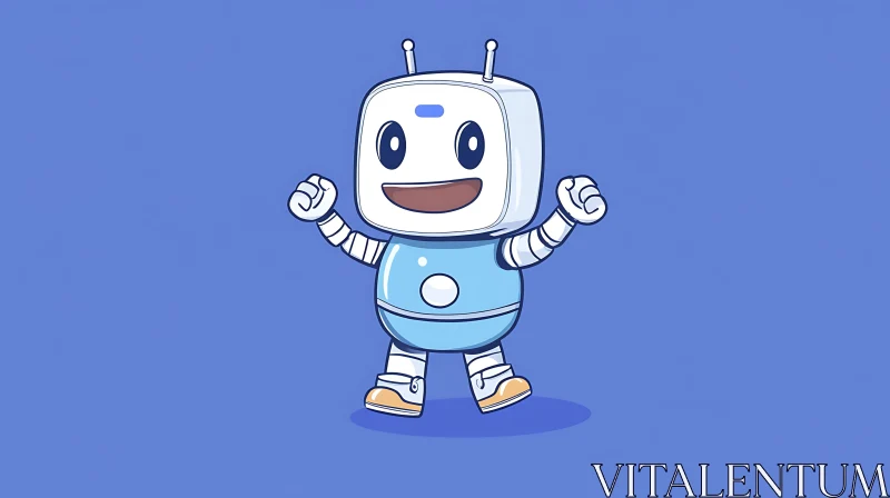 AI ART Joyful Robot Character Design