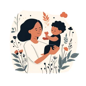 A Mother Holding her Child