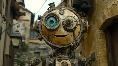 Antique Robot with Blue Eye