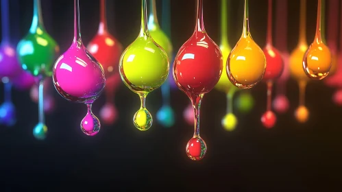 Suspended Color Droplets