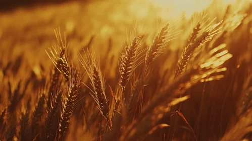 Ears of Wheat in Sunlight