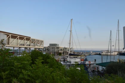 Boats and Modern Structures by Limassol Bay