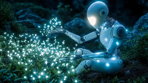 Artificial Intelligence with Bioluminescent Flora
