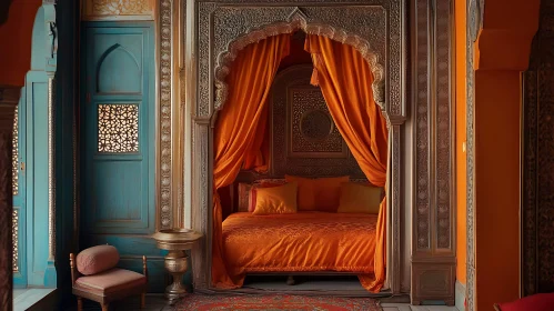 Ornate Bedroom with Rich Color Palette