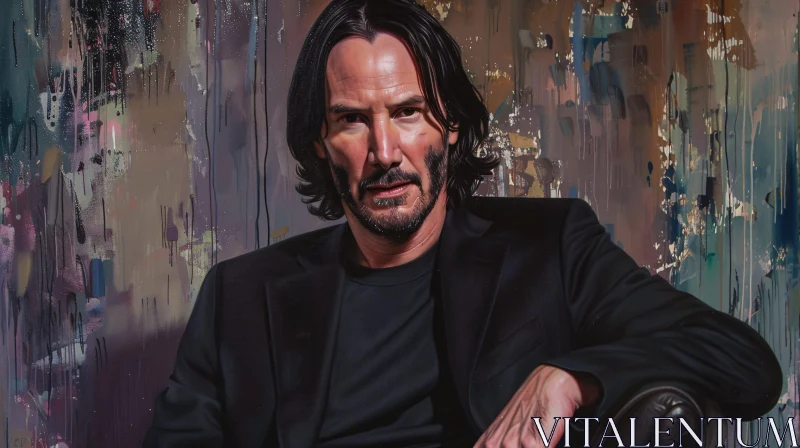 AI ART Keanu Reeves Art Portrait