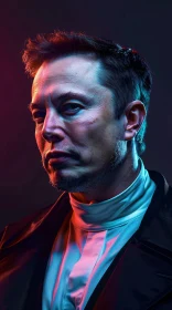 Dramatic Elon Musk Portrait