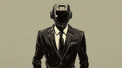 Stylized Robot Businessman