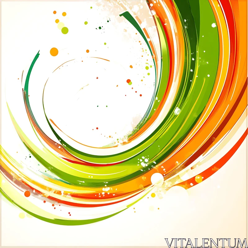 Energetic Colorful Abstract Art AI Image