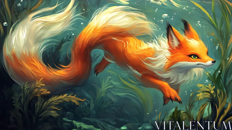 Fantastic Fox Aquatic Creature AI Image