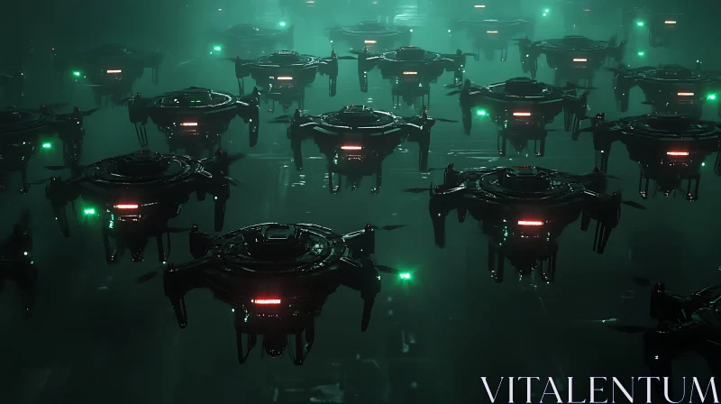 Teal Drone Array AI Image