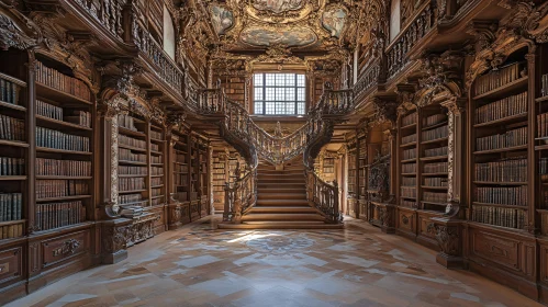 Historical Library Interior
