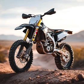 Off-Road Motorcycle on Sandy Terrain