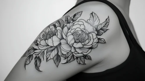 Intricate Arm Flower Tattoo Design