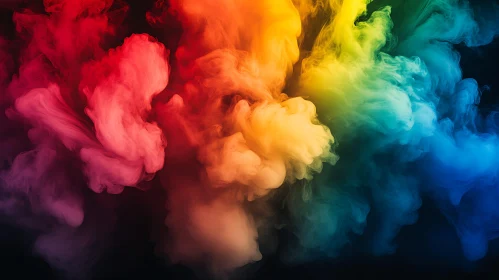 Rainbow Smoke Clouds