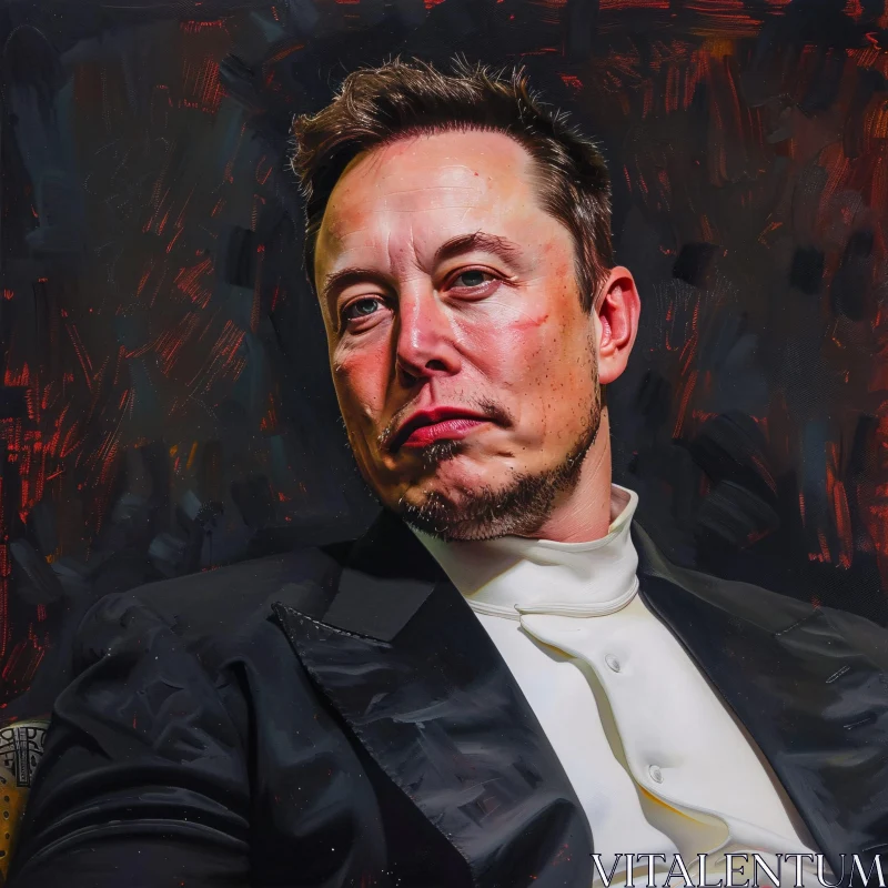 Confident Elon Musk in a Formal Attire AI Image