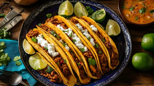 Mouthwatering Tacos with Seasoned Meat