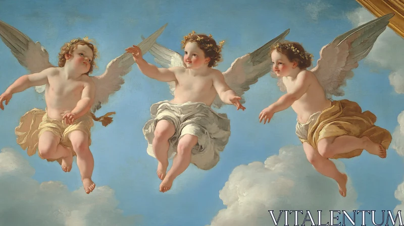 AI ART Three Angels in the Heavens