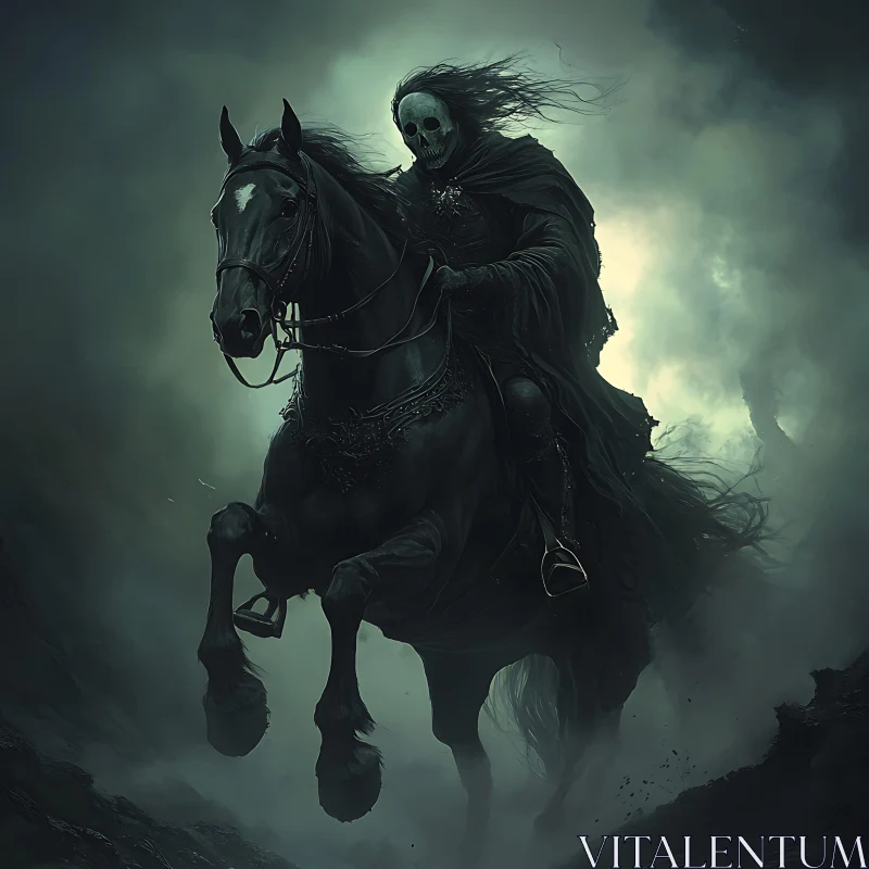 AI ART Dark Horseman of the Apocalypse