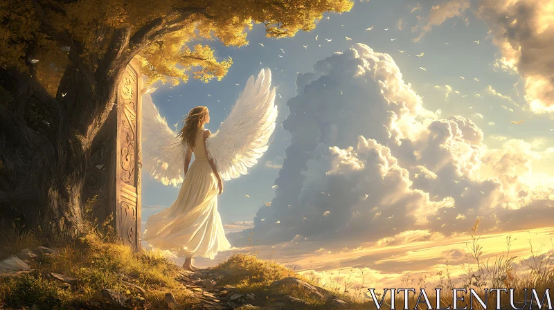 AI ART Heavenly Angel at the Gate