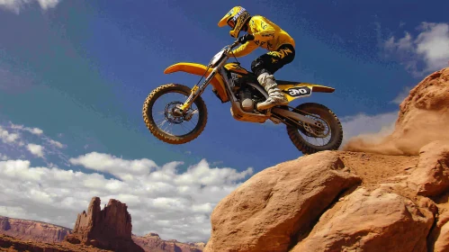 Airborne Motorcycle Stunt
