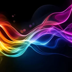 Colorful Abstract Light Waves