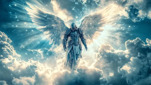 Armored Angel Descending from Heaven