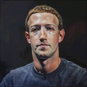 Mark Zuckerberg Dark Background Portrait