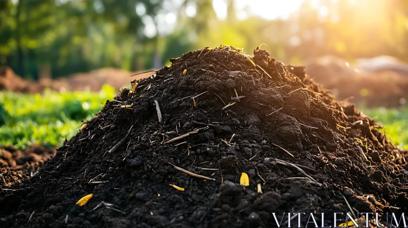 Earthy Mound in Golden Light AI Image