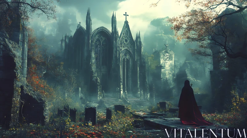 AI ART Misty Cathedral