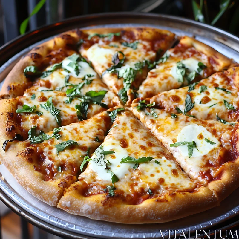 Delectable Italian Cheese Pizza AI Image