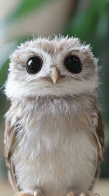 Adorable Young Owl Portrait