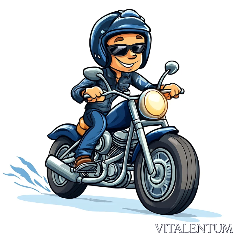 AI ART Motorcycle Cartoon Art