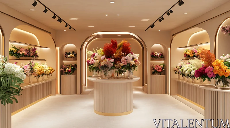 AI ART Flower Shop Interior Display