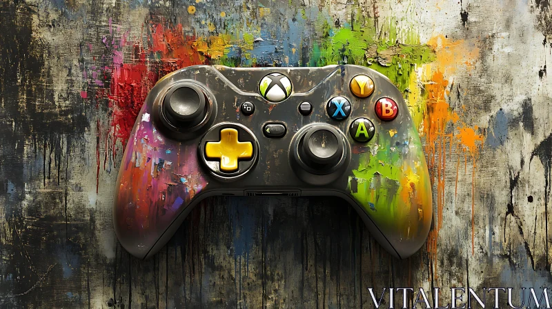 Abstract Gaming Controller Art AI Image